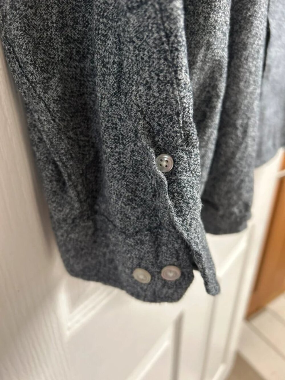 Tu Man Grey Speckled Long Sleeve Button Up Shirt Size 3XL - Picture 5 of 5